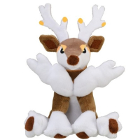 Officiële Pokemon center knuffel Pokemon fit Sawsbuck Winter 17cm 